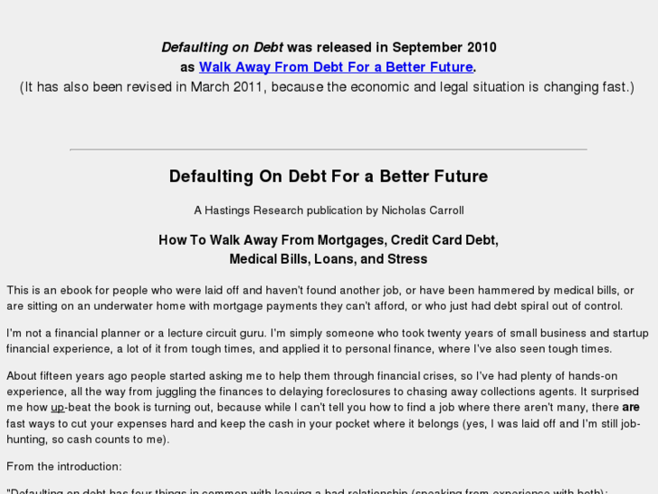 www.defaultingondebt.com