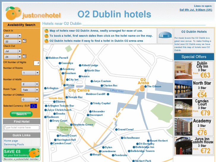 www.o2dublinhotels.com