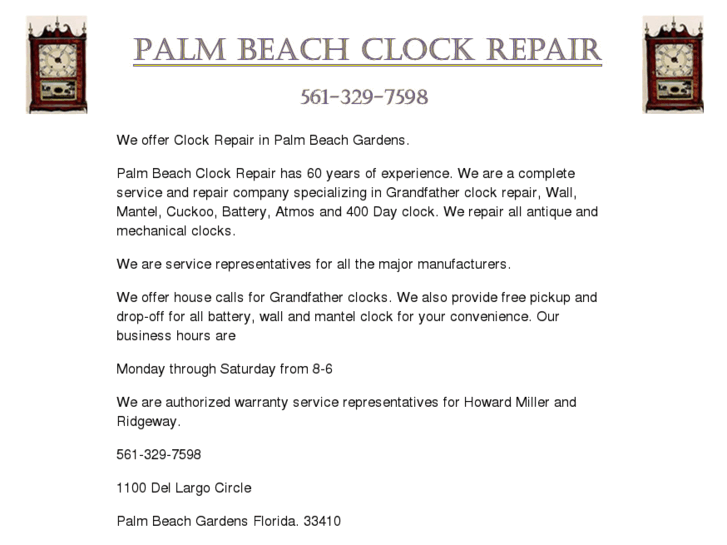 www.palmbeachclockrepair.com