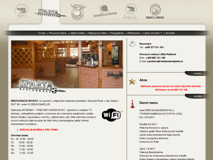 www.restauracesparta.cz