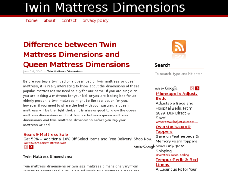 www.twinmattressdimensions.org