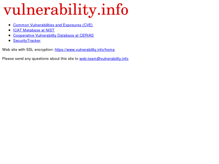 www.vulnerability.info