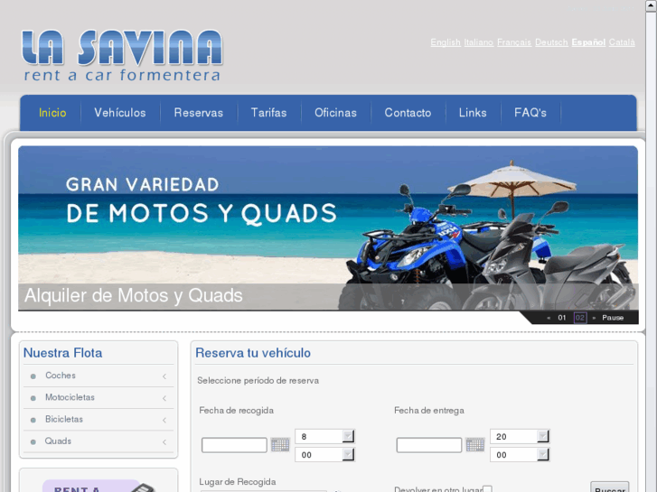 www.lasavinarentacar.com