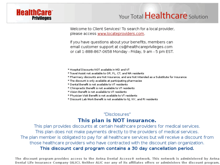 www.healthcareprivileges.com