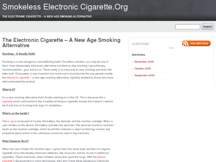 www.smokelesselectroniccigarette.org