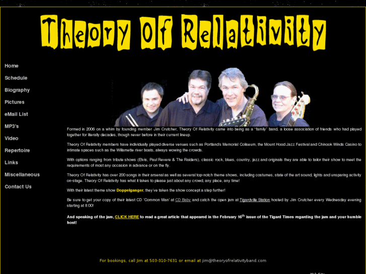 www.theoryofrelativityband.com