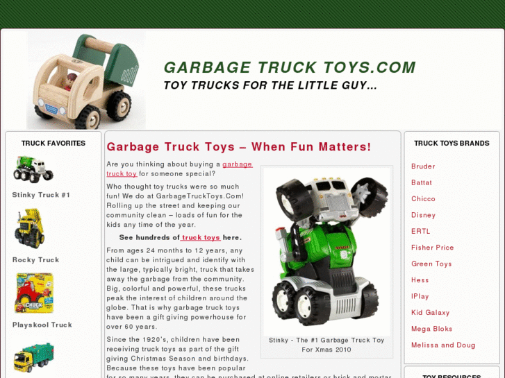 www.garbagetrucktoys.com