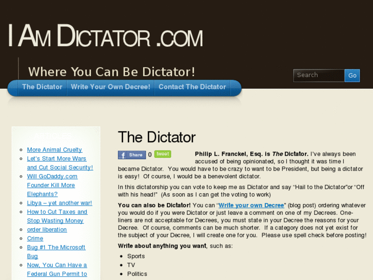 www.iamdictator.com