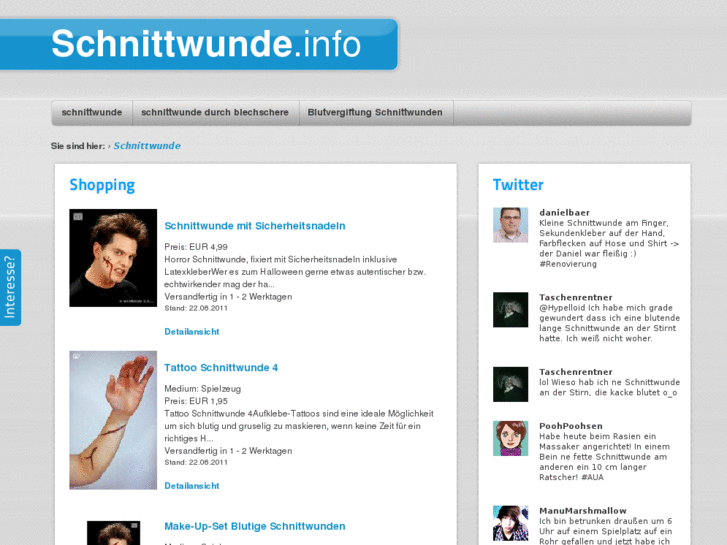 www.schnittwunde.info