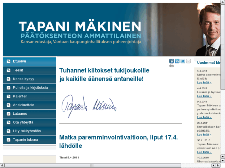 www.tapanimakinen.com