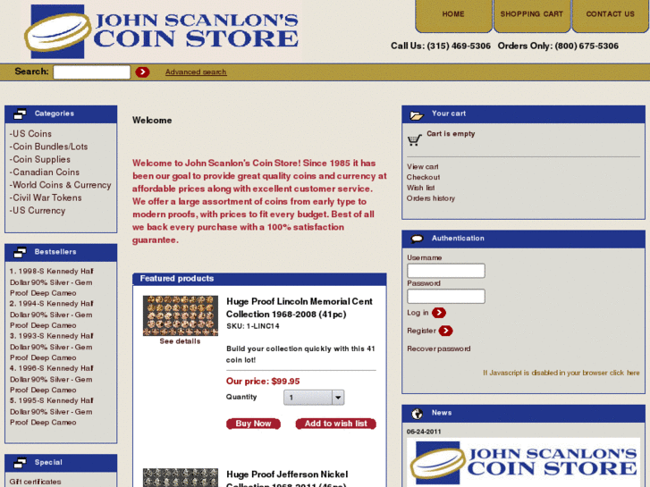 www.johnscanloncoins.com