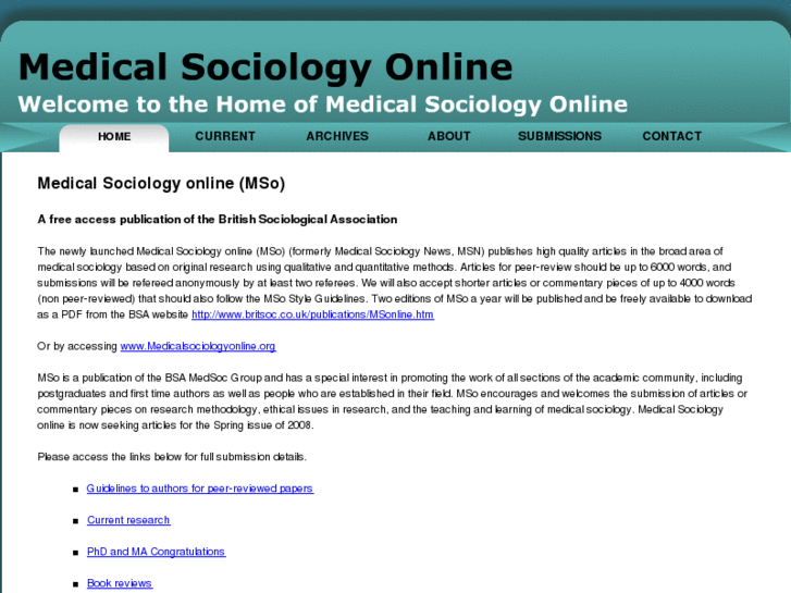 www.medicalsociologyonline.org