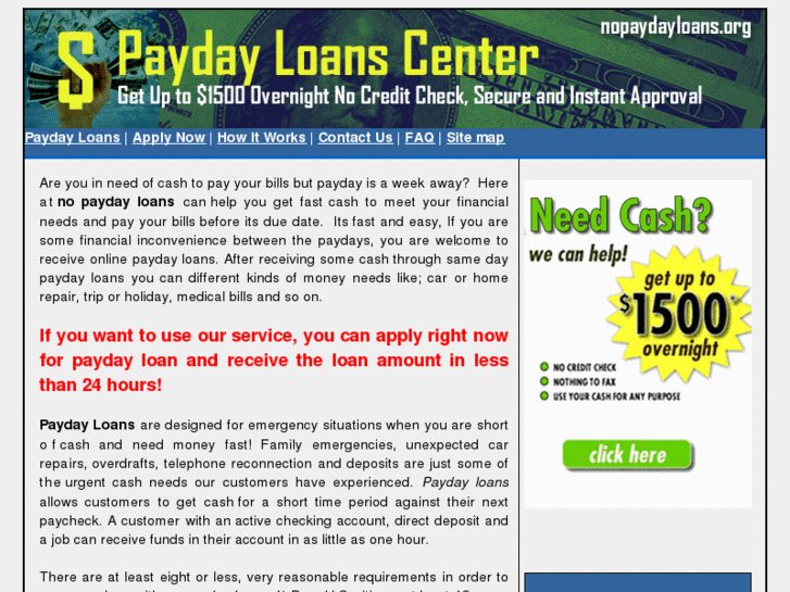 www.nopaydayloans.org