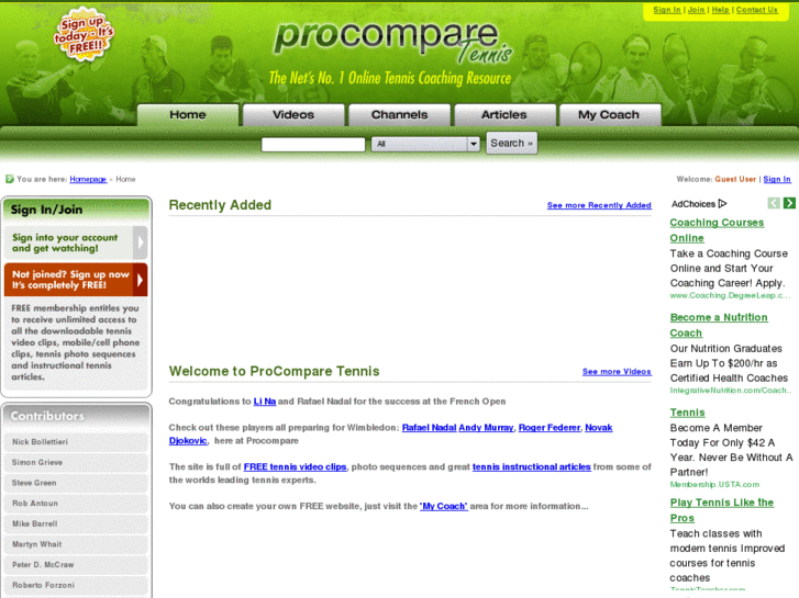 www.procomparetennis.net