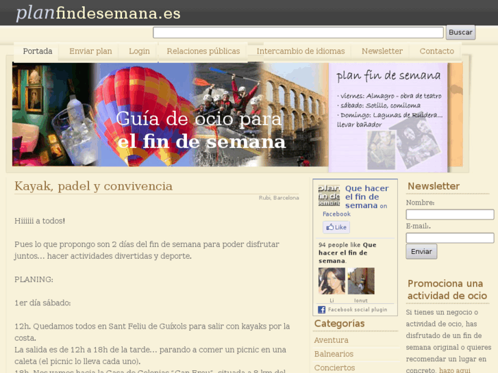 www.planfindesemana.es