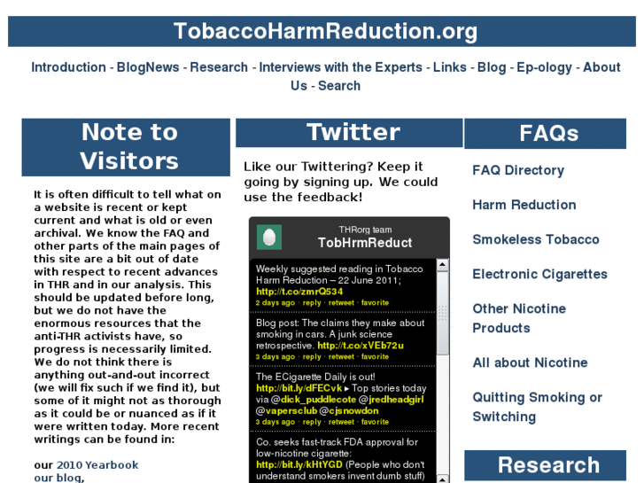 www.tobaccoharmreduction.com