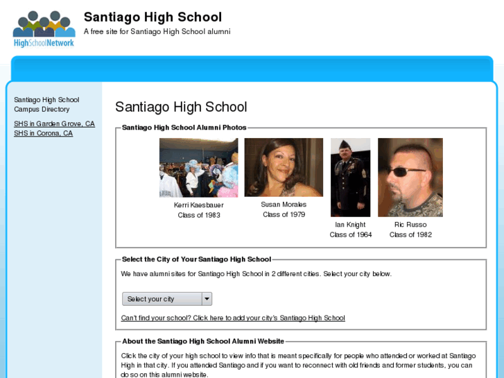 www.santiagohighschool.net