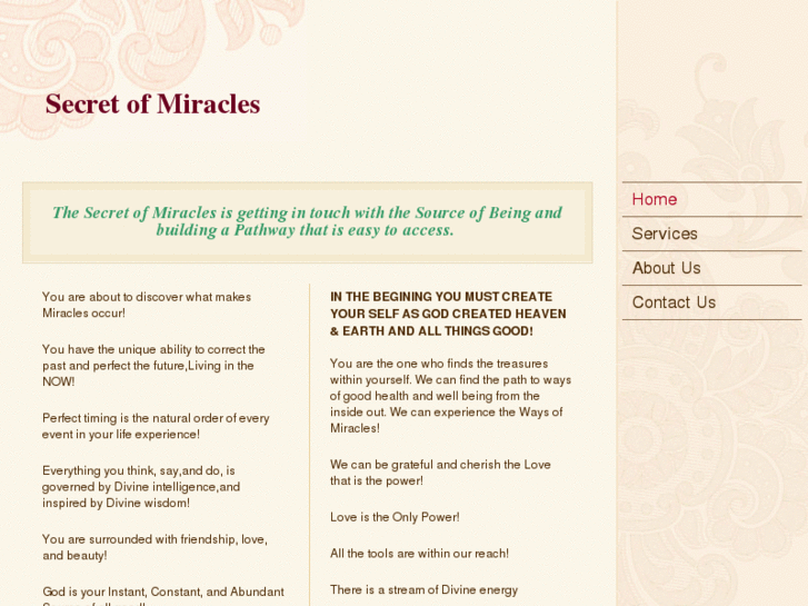 www.secretofmiracles.com