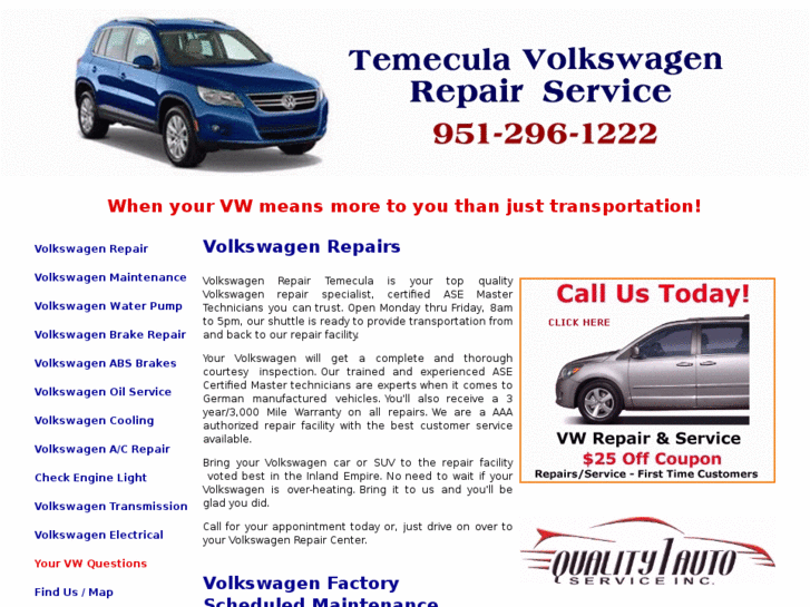 www.temeculavolkswagenrepair.com