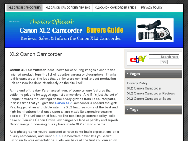 www.xl2camcorder.com