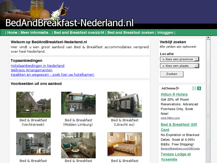 www.bedandbreakfastnederland.nl