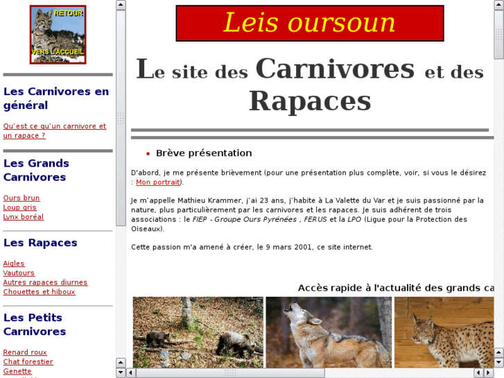 www.carnivores-rapaces.org