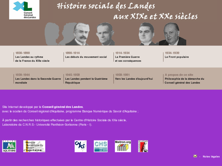 www.histoiresocialedeslandes.info