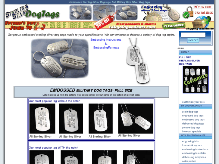 www.embossed-dog-tags.com