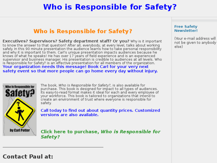 www.whoisresponsibleforsafety.com