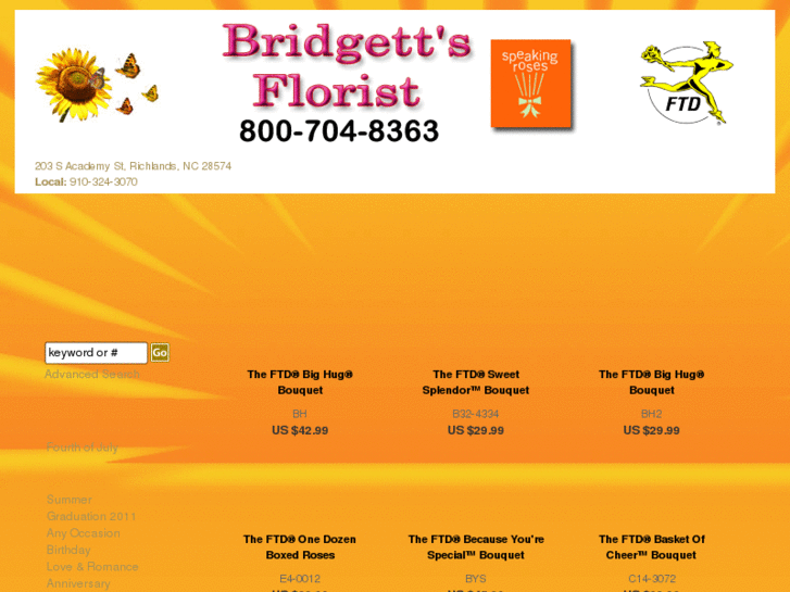 www.bridgettsfloristandgifts.com