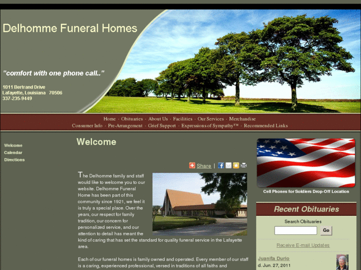 www.delhommefuneralhome.com