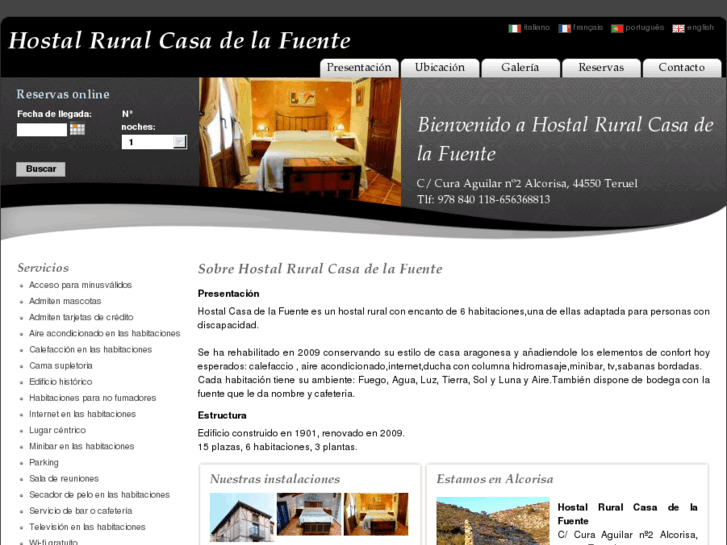 www.hostalruralcasadelafuente.com