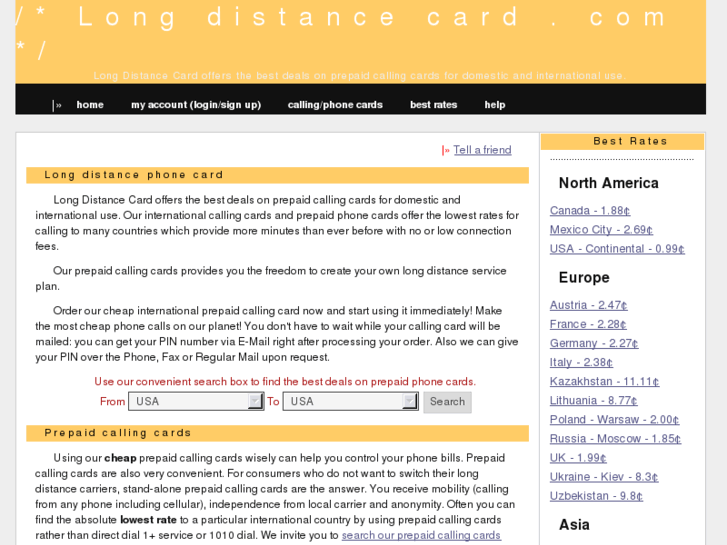 www.long-distance-card.com