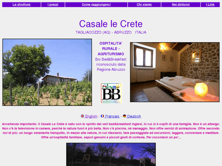 www.casalelecrete.it