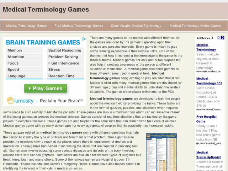 www.medicalterminologygames.com