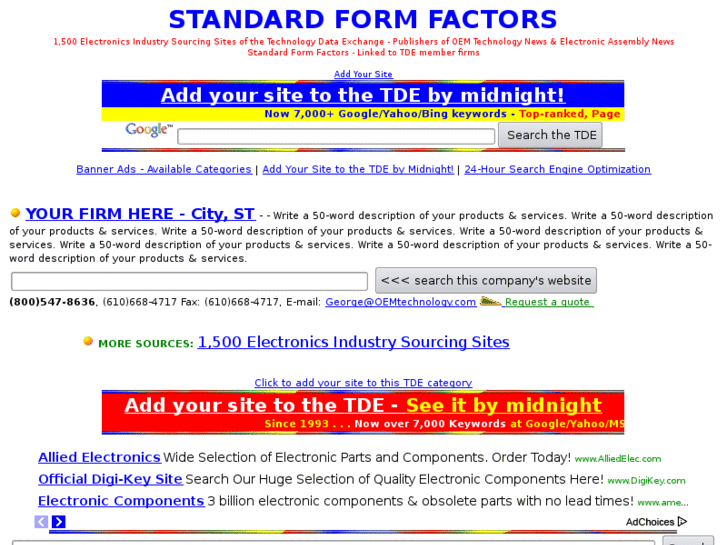 www.standardformfactors.com