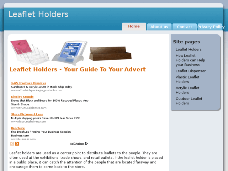 www.leafletholders.net