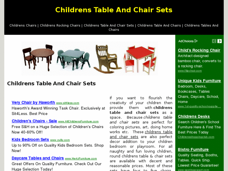 www.childrenstableandchairsets.org