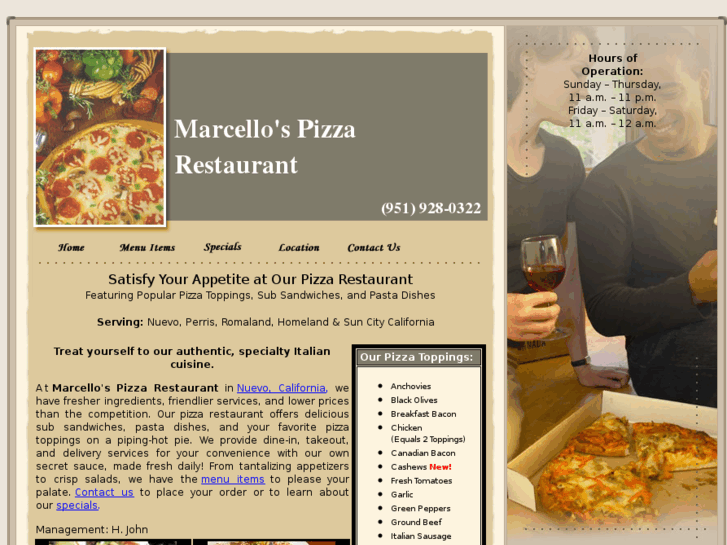 www.marcellospizzaofnuevo.com