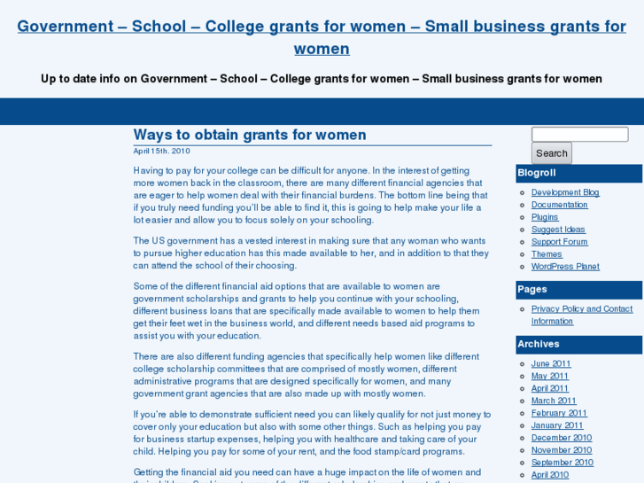 www.findgrantsforwomen.com