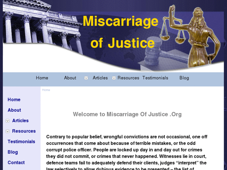 www.miscarriageofjustice.org