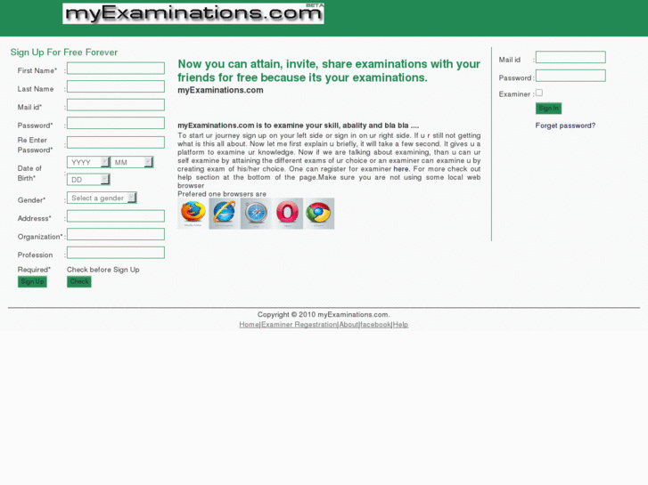 www.myexaminations.com