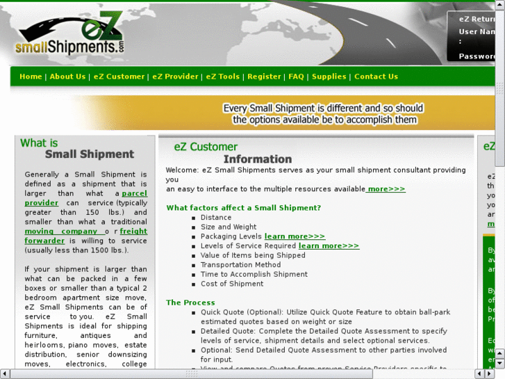 www.ezsmallshipments.info