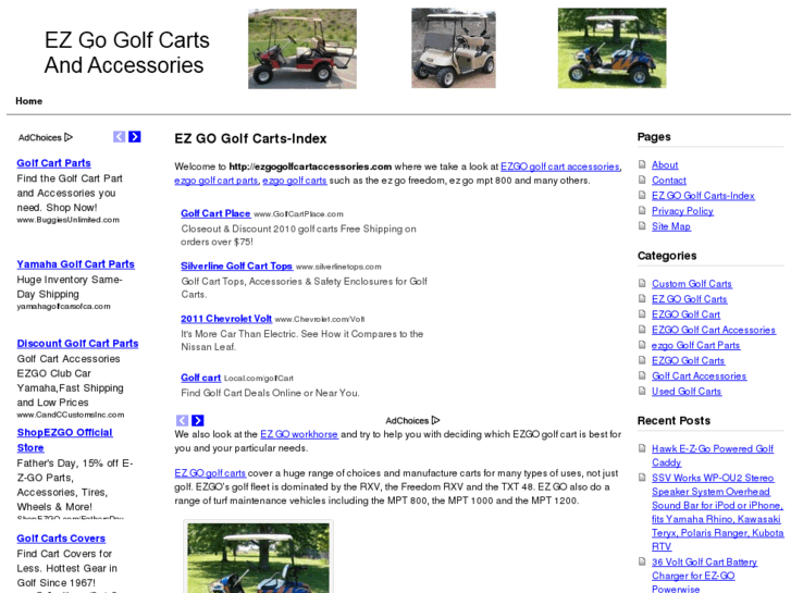 www.ezgogolfcartaccessories.com