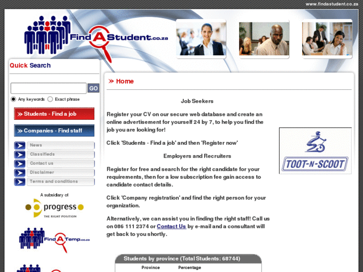 www.findastudent.co.za