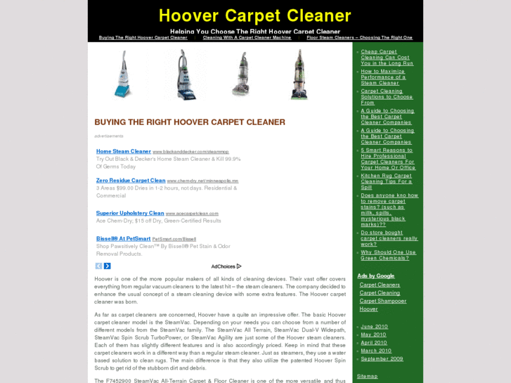 www.hoovercarpetcleaner.net