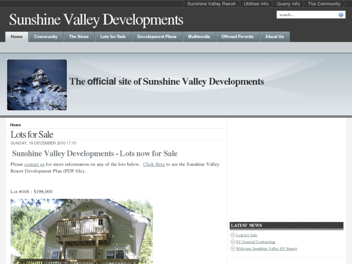 www.sunshinevalleydevelopments.com