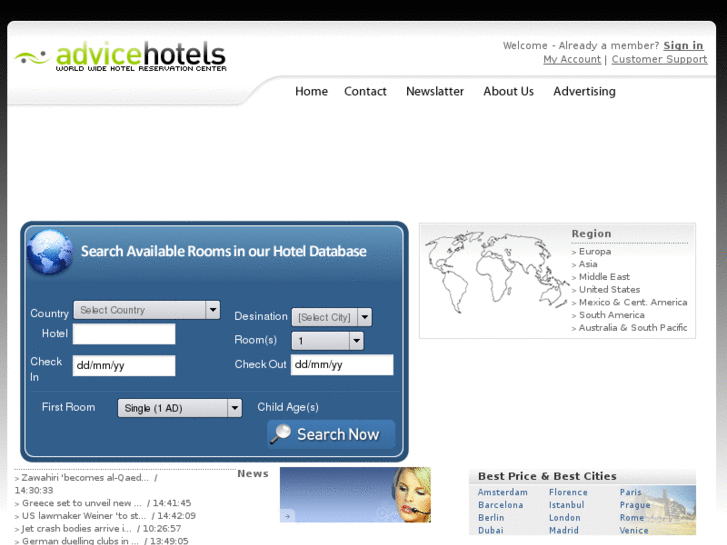 www.advicehotels.com