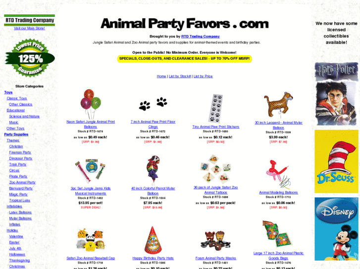 www.animalpartyfavors.com