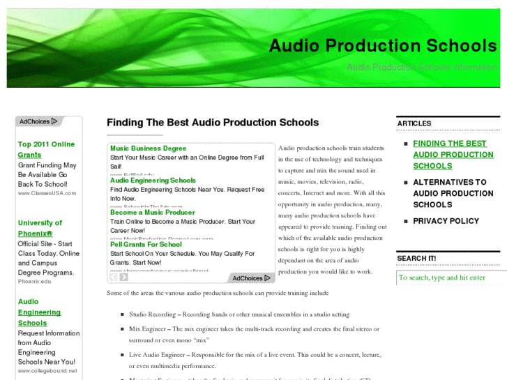 www.audioproductionschools.info